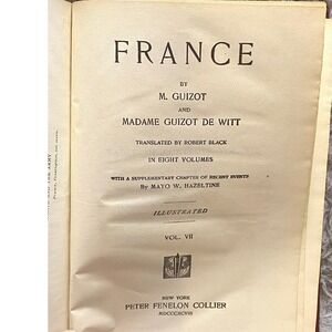 France Hardcover Book‎ Madame Guizot De Witt Vol VII Illustrated